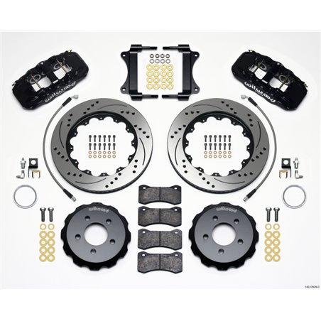 Wilwood AERO6 Front Hat Kit 14.25 Drilled 2008-2009 Pontaic G8 w/Lines