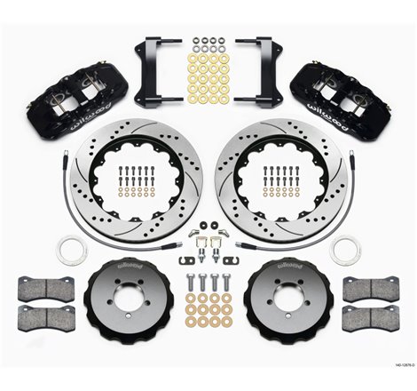 Wilwood AERO6 Front Hat Kit 14.00 Drilled 1999-2012 Subaru WRX w/Lines