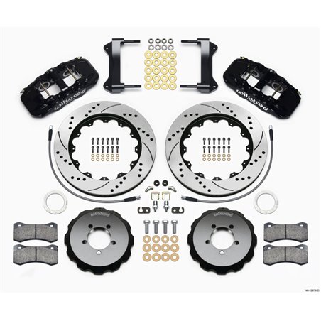 Wilwood AERO6 Front Hat Kit 14.00 Drilled 1999-2012 Subaru WRX w/Lines