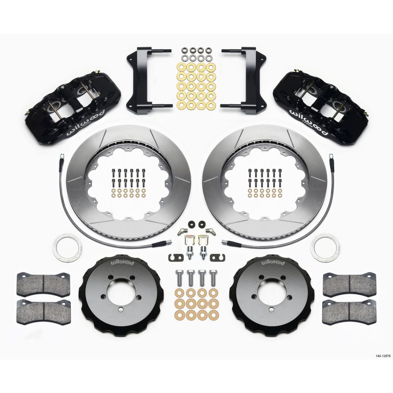 Wilwood AERO6 Front Hat Kit 14.00 1999-2012 Subaru WRX w/Lines