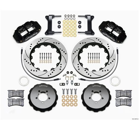 Wilwood Narrow Superlite 6R Front Hat Kit 14.00in Drilled 1999-2012 Subaru WRX w/Lines