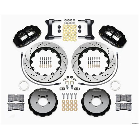 Wilwood Narrow Superlite 6R Front Hat Kit 14.00in Drilled 1999-2012 Subaru WRX w/Lines