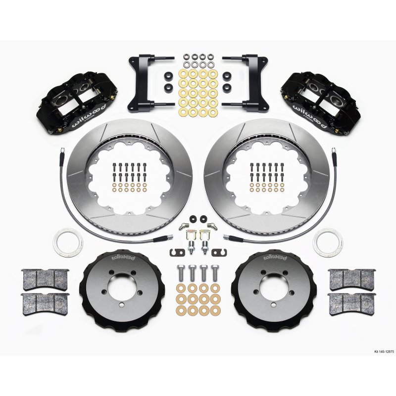 Wilwood Narrow Superlite 6R Front Hat Kit 14.00in 1999-2012 Subaru WRX w/Lines