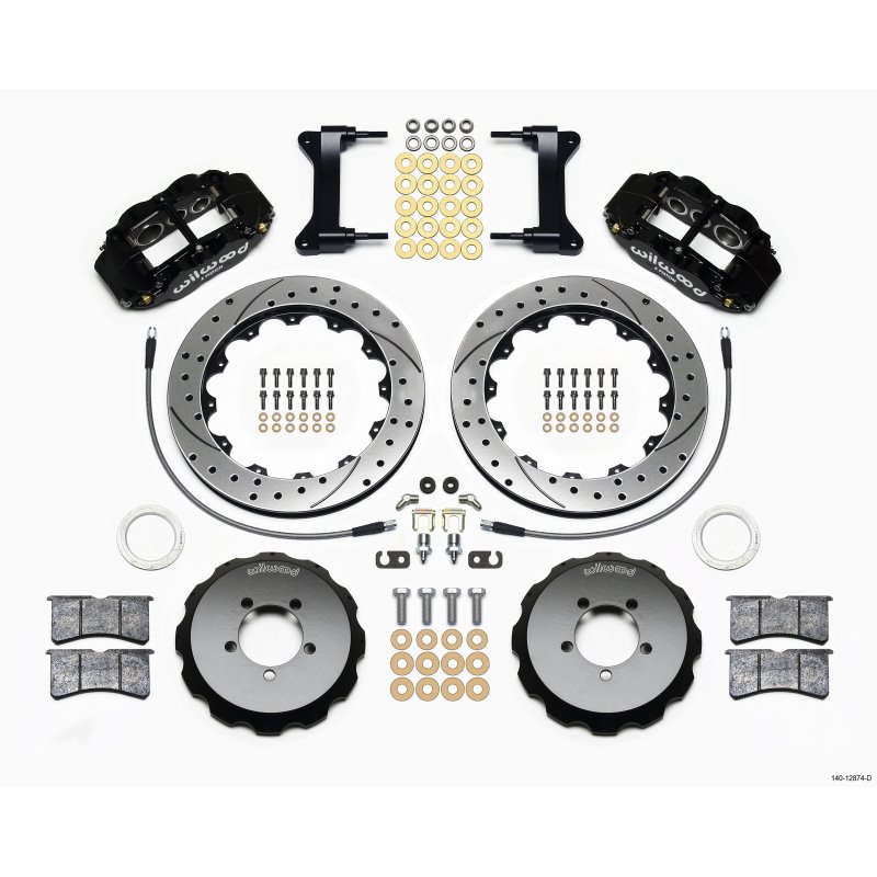 Wilwood Narrow Superlite 6R Front Hat Kit 13.06in Drilled 1999-2012 Subaru WRX w/Lines