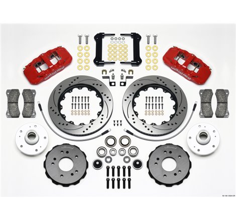 Wilwood AERO6 Front Truck Kit 14.25in Drill Red 97-03 Ford F150