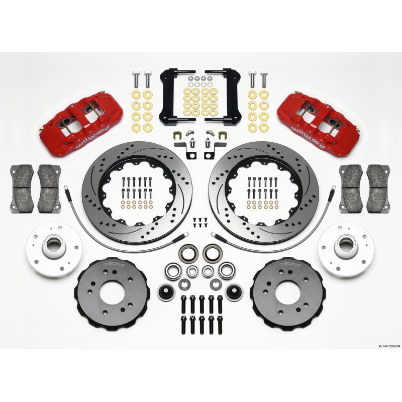 Wilwood AERO6 Front Truck Kit 14.25in Drill Red 97-03 Ford F150