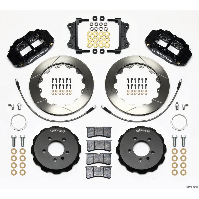 Wilwood Narrow Superlite 6R Front Hat Kit 12.88in 06-12 Volkswagen GTI w/ Lines