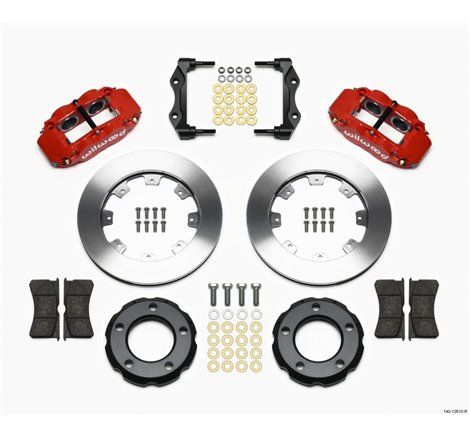 Wilwood Narrow Superlite 4R Front Kit 12.19in Drilled Red 82-86 Jeep CJ