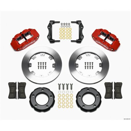 Wilwood Narrow Superlite 4R Front Kit 12.19in Drilled Red 82-86 Jeep CJ