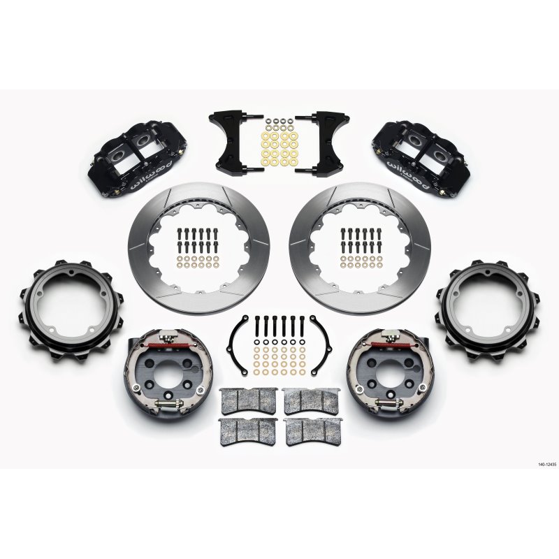 Wilwood Narrow Superlite 4R Rear P-Brk Kit 12.88in Strange Eng Floater 3.49in Offset