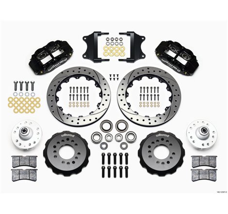 Wilwood Narrow Superlite 6R Front Hub Kit 12.88in Heidts Tri -5 2 inch Drop Spindle