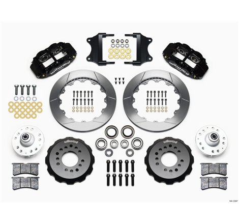 Wilwood Narrow Superlite 6R Front Hub Kit 12.88in Heidts Tri -5 2 inch Drop Spindle