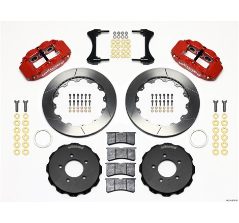 Wilwood Narrow Superlite 6R Front Hat Kit 12.88in Red 2006-Up Civic / CRZ