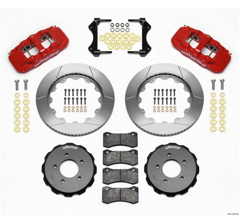 Wilwood AERO6 Front Hat Kit 14.00 Red 99-06 BMW E46