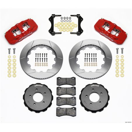 Wilwood AERO6 Front Hat Kit 14.00 Red 99-06 BMW E46