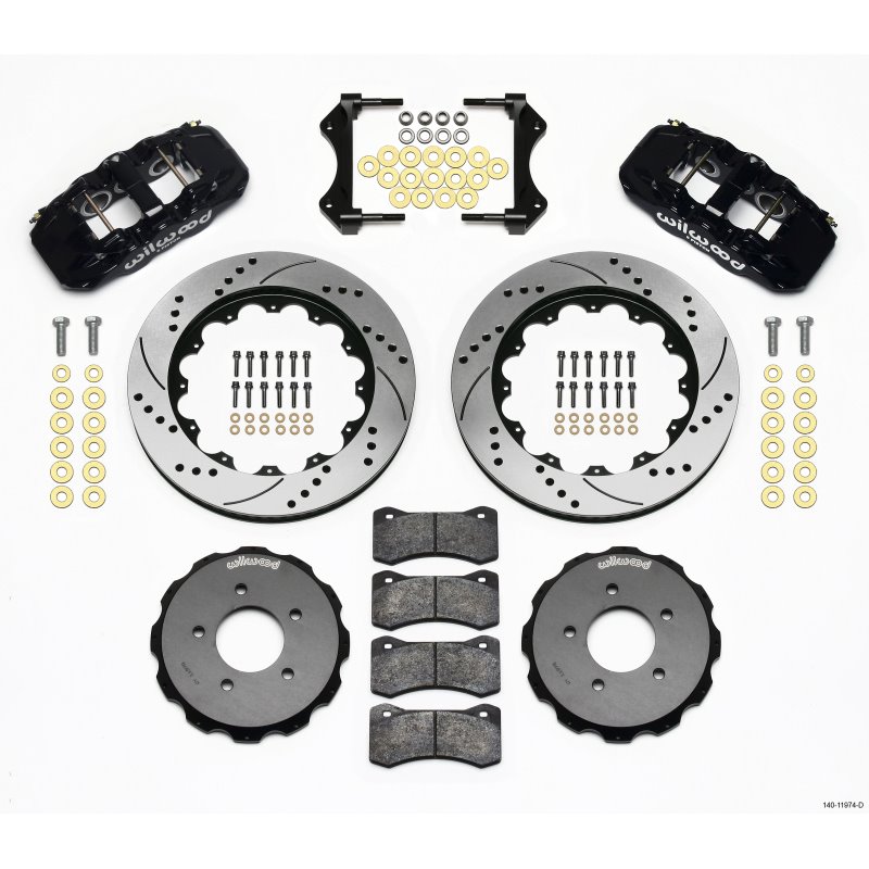 Wilwood AERO6 Front Hat Kit 14.00 Drilled 99-06 BMW E46