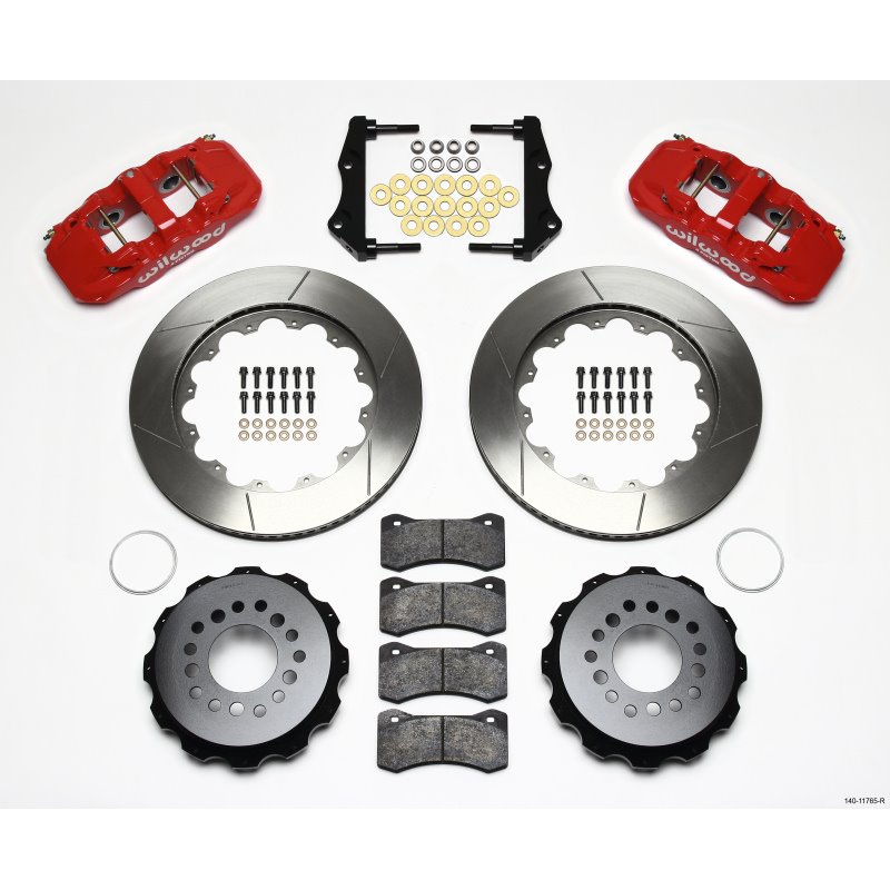 Wilwood AERO4 Rear Kit 14.25in Red 2006-10 Magnum/Challngr/Chrgr/300C