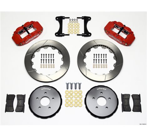 Wilwood Narrow Superlite 6R Front Hat Kit 13.06in Red Nissan 370Z/Fiti G37