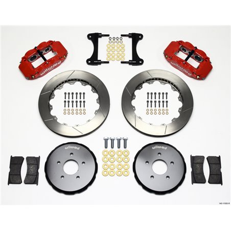 Wilwood Narrow Superlite 6R Front Hat Kit 13.06in Red Nissan 370Z/Fiti G37