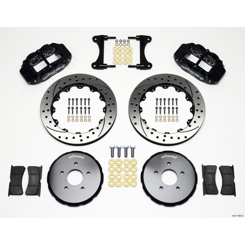 Wilwood Narrow Superlite 6R Front Hat Kit 13.06in Drilled Nissan 370Z/Fiti G37