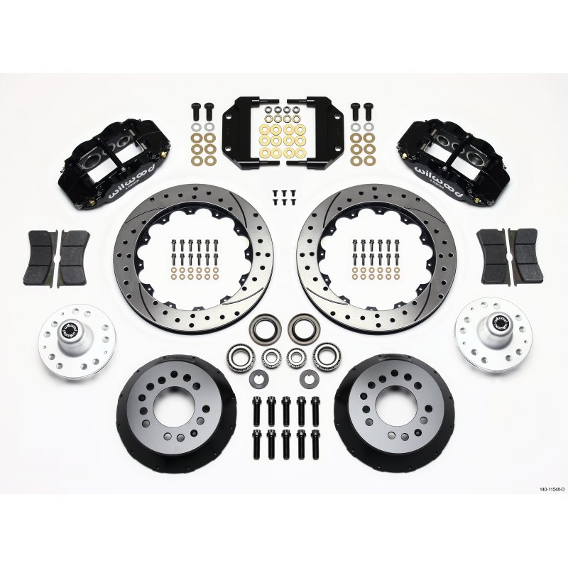 Wilwood Narrow Superlite 6R Front Hub Kit 12.88in Drilled Magnum Force Drop Spndle