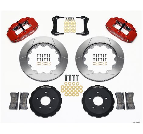 Wilwood Narrow Superlite 6R Front Hat Kit 14.00in Red Backdraft Cobra (BMW E36 Based)