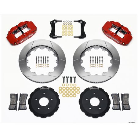 Wilwood Narrow Superlite 6R Front Hat Kit 14.00in Red Backdraft Cobra (BMW E36 Based)