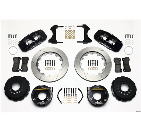 Wilwood AERO4 Rear P-Brake Kit 14.00in 2005-2014 Mustang