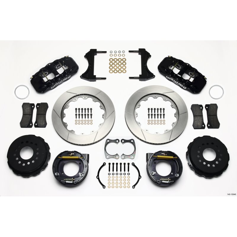 Wilwood AERO4 Rear P-Brake Kit 14.00in Big Ford New Style 2.50in Offset