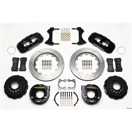 Wilwood AERO4 Rear P-Brake Kit 14.00in Small Ford 2.66in Offset