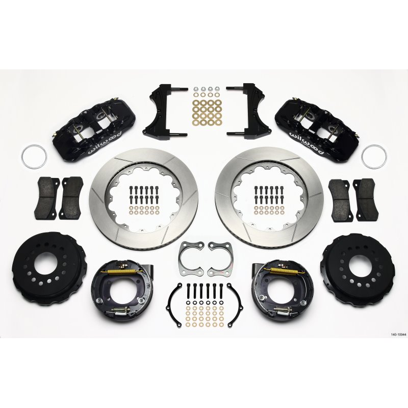 Wilwood AERO4 Rear P-Brake Kit 14.00in Big Ford New Style 2.36in Offset