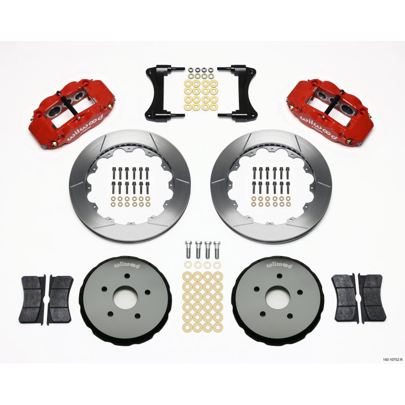 Wilwood Narrow Superlite 6R Front Hat Kit 12.88in Red 2008 Toyota Matrix