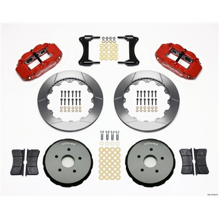 Wilwood Narrow Superlite 6R Front Hat Kit 12.88in Red 2008 Toyota Matrix