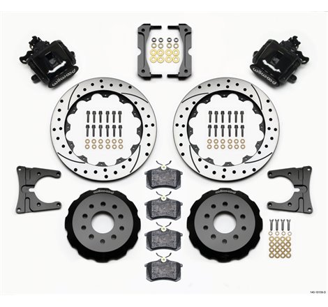 Wilwood Combination Parking Brake Rear Kit 12.88in Drilled 2005-2014 Mustang