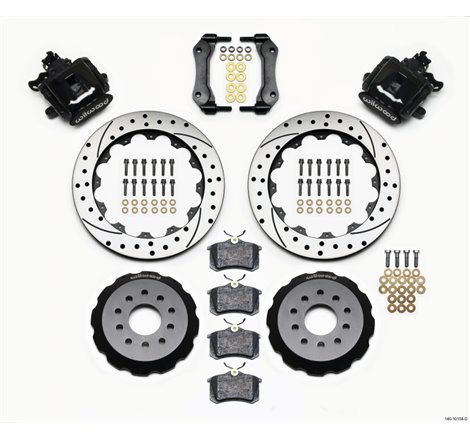 Wilwood Combination Parking Brake Rear Kit 12.88in Drilled Mustang 94-04