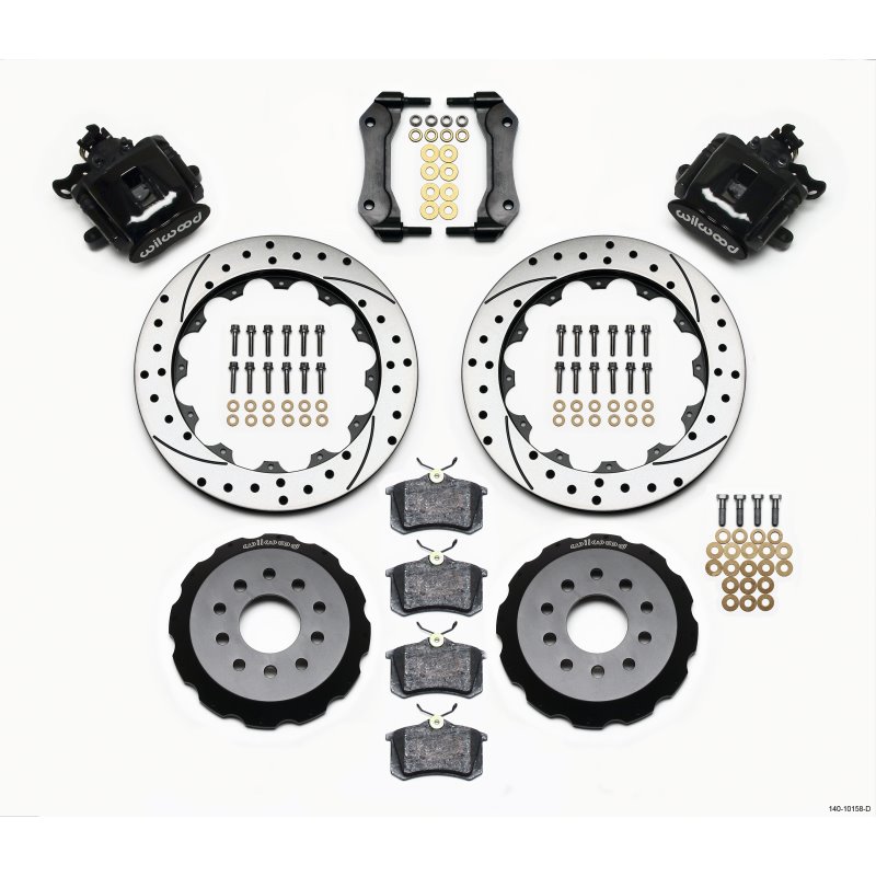 Wilwood Combination Parking Brake Rear Kit 12.88in Drilled Mustang 94-04