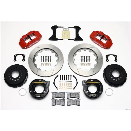 Wilwood Narrow Superlite 4R Rear P-Brk Kit 14.00in Red New Big Ford 2.50in Offset