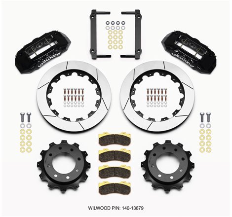 Wilwood TX6R Rear Kit 16.00in Black 1999-2010 GM Trk 2500 HD 4.84 Cntr