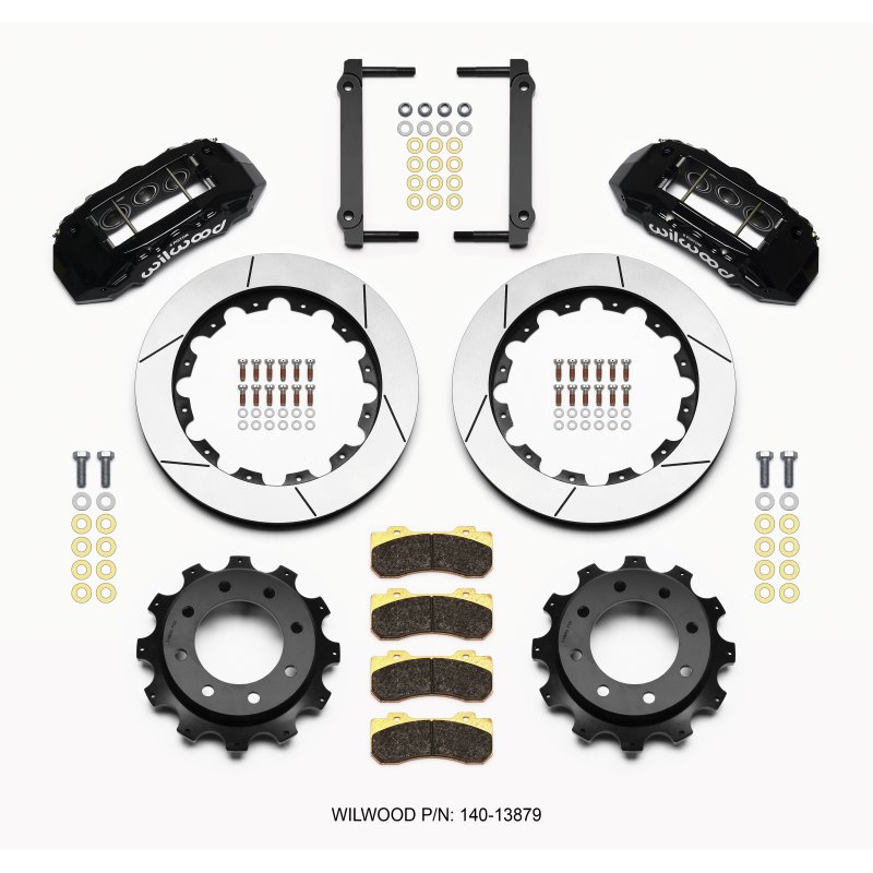 Wilwood TX6R Rear Kit 16.00in Black 1999-2010 GM Trk 2500 HD 4.84 Cntr