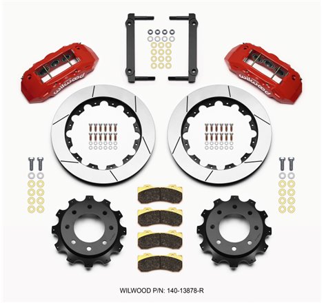 Wilwood TX6R Rear Kit 16.00in Red 1999-2010 GM H2 / 2500 4.63 Cntr