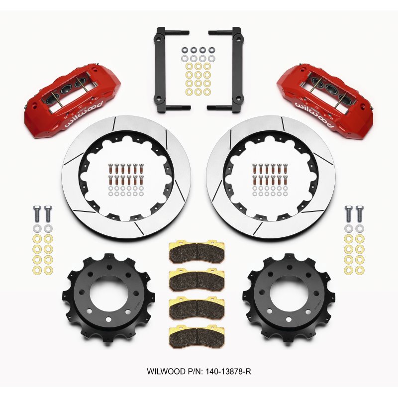 Wilwood TX6R Rear Kit 16.00in Red 1999-2010 GM H2 / 2500 4.63 Cntr