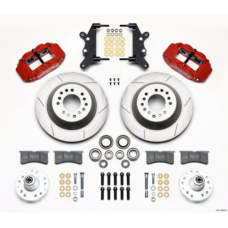 Wilwood Narrow Superlite 6R Front Hub & 1PC Rtr Kit 12.88in-Red 60-68 Ford / Mercury Full Size