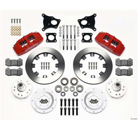 Wilwood Dynapro 6 Front Hub Kit 12.19in Red AMC 71-76 OE Disc w/o Bendix Brakes