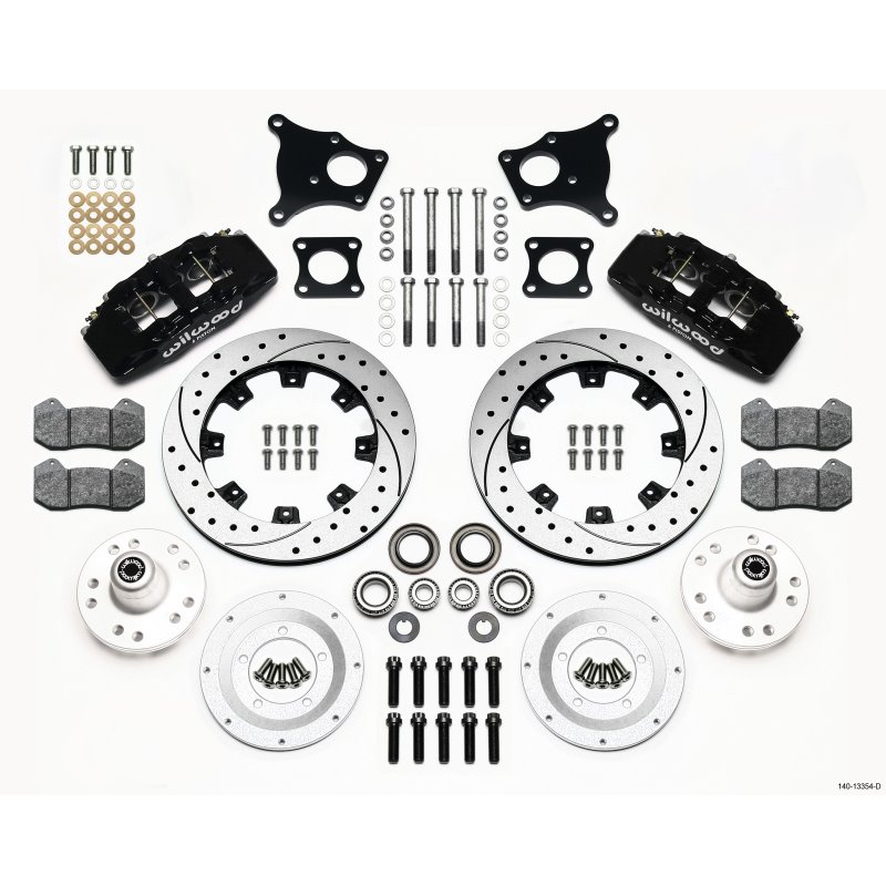 Wilwood Dynapro 6 Front Hub Kit 12.19in Drilled AMC 71-76 OE Disc w/o Bendix Brakes