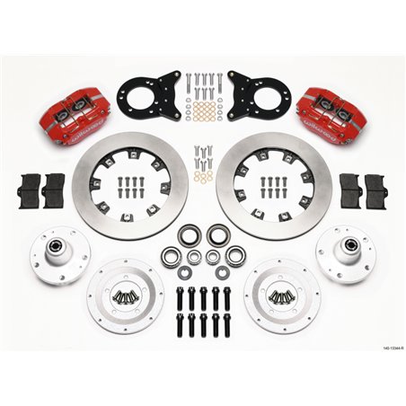 Wilwood Dynapro Dust-Boot Front Kit 12.19in Red 1965-1969 Mustang Disc & Drum Spindle