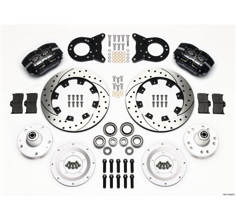 Wilwood Dynapro Dust-Boot Front Kit 12.19in Drilled 1965-1969 Mustang Disc & Drum Spindle