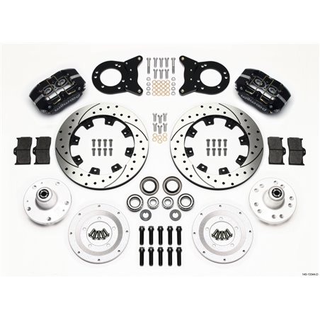 Wilwood Dynapro Dust-Boot Front Kit 12.19in Drilled 1965-1969 Mustang Disc & Drum Spindle