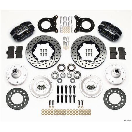 Wilwood Dynapro Dust-Boot Front Kit 11.00in Drilled 1965-1969 Mustang Disc & Drum Spindle