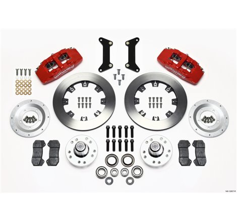 Wilwood Dynapro 6 Front Hub Kit 12.19in Red 79-87 GM G Body