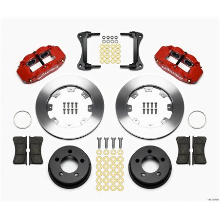 Wilwood Narrow Superlite 4R Front Kit 12.19in Drilled Red 87-89 Jeep YJ